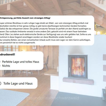 Schwarzwald Blockhaus - Sauna - Kamin - Mit Bettwaesche Und Handtuecher Schenkenzell Exteriör bild